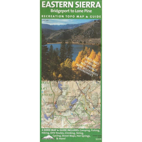 Sierra Maps - Eastern Sierra Bridgeport to Lone Pine
