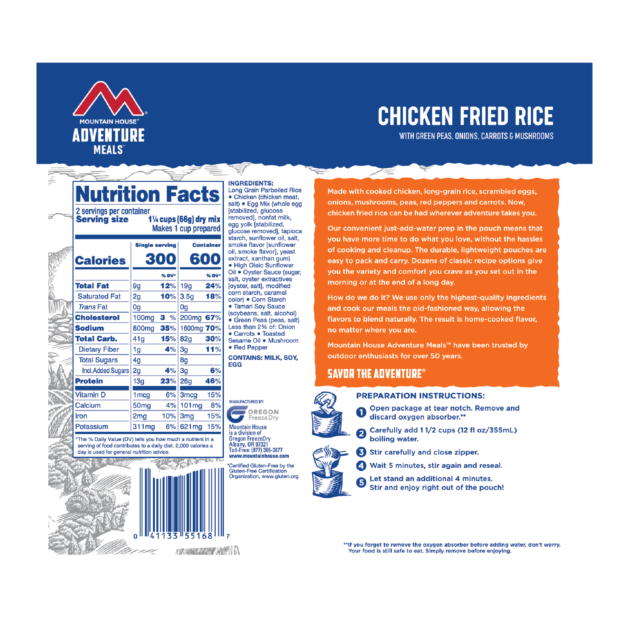Mountain House Adventure Meal Chicken Fried Rice
