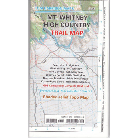 Tom Harrison Maps: Mt. Whitney High Country