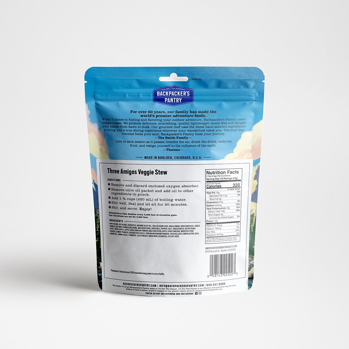Backpacker's Pantry Three Amigos Veggie Stew