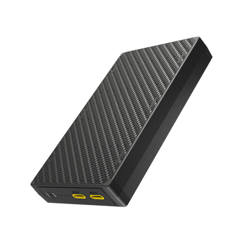 Nitecore 20000mAh Carbon Fiber Battery Bank showing two USB-C ports