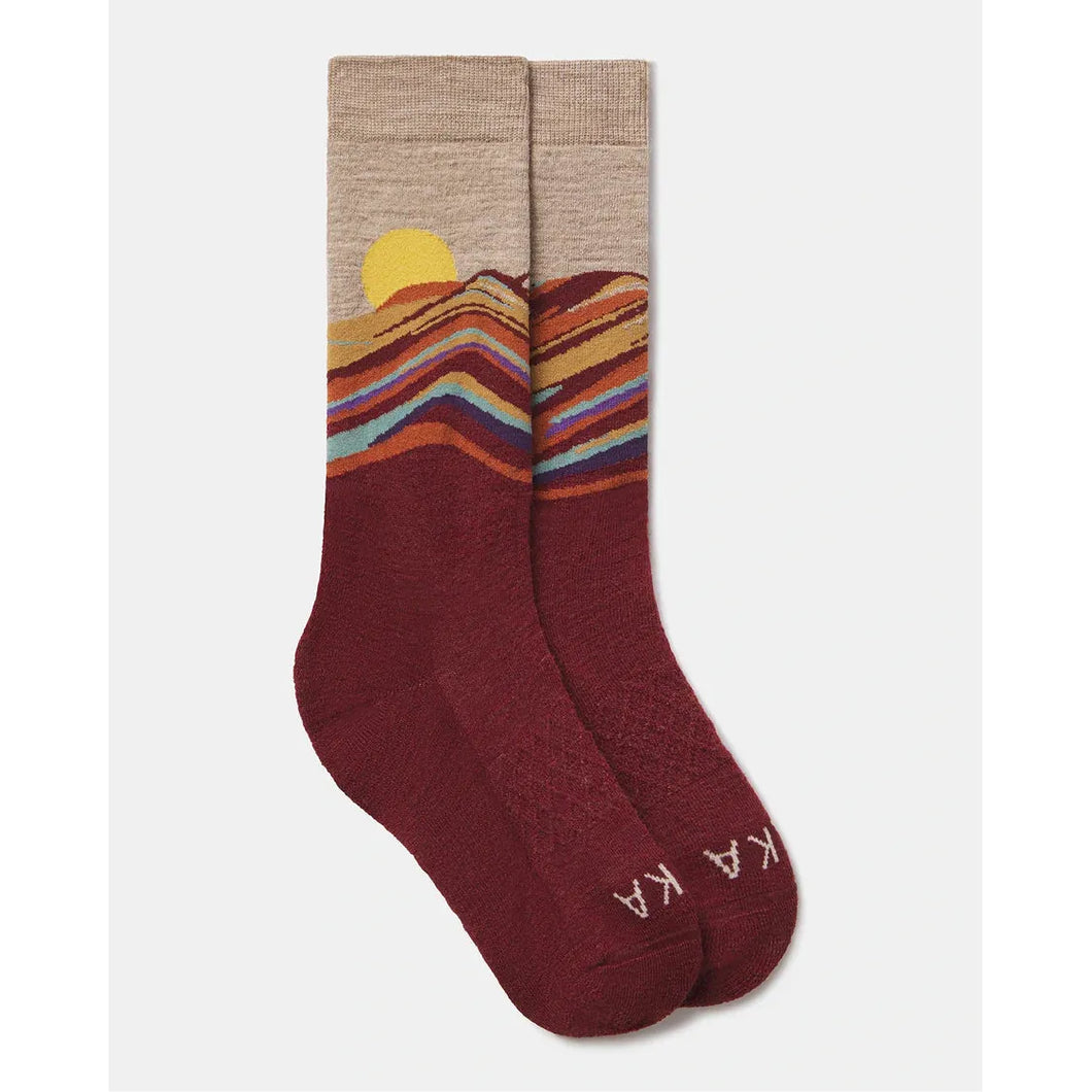 Paka Apparel Essential Rainbow Mountain Crew Socks