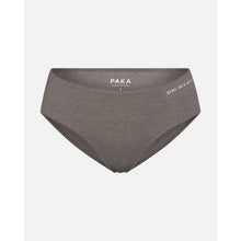 Paka Alpaca Wool women's briefs underwear in dark gray brown on white background