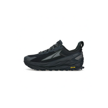 Side View Mens Altra Olympus Black Cushioned Shoe