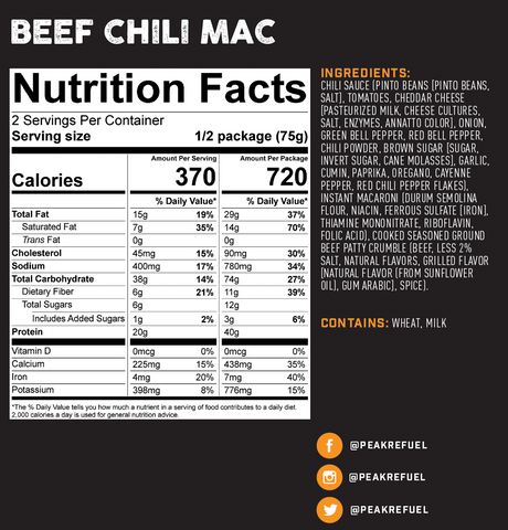 Peak Refuel: Beef Chili Mac