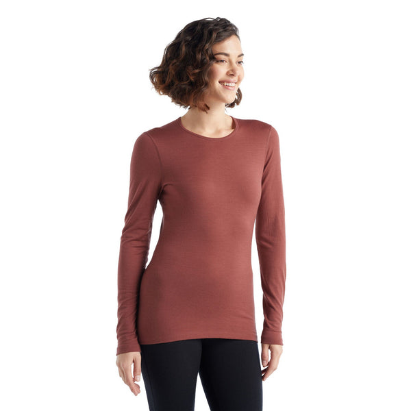 Icebreaker Women's Merino 200 Oasis Long Sleeve Crewe Thermal Top – 2 ...