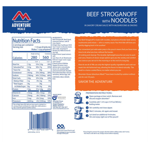 Mountain House Adventure Meal Beef Stroganoff w/ Noodles