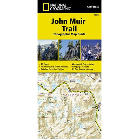 National Geographic Trails Map: John Muir Trail Pack